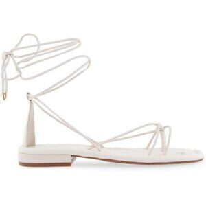Aerosoles Women’s Jacky Flat Sandal – Eggnog PU Leather, Size 7M